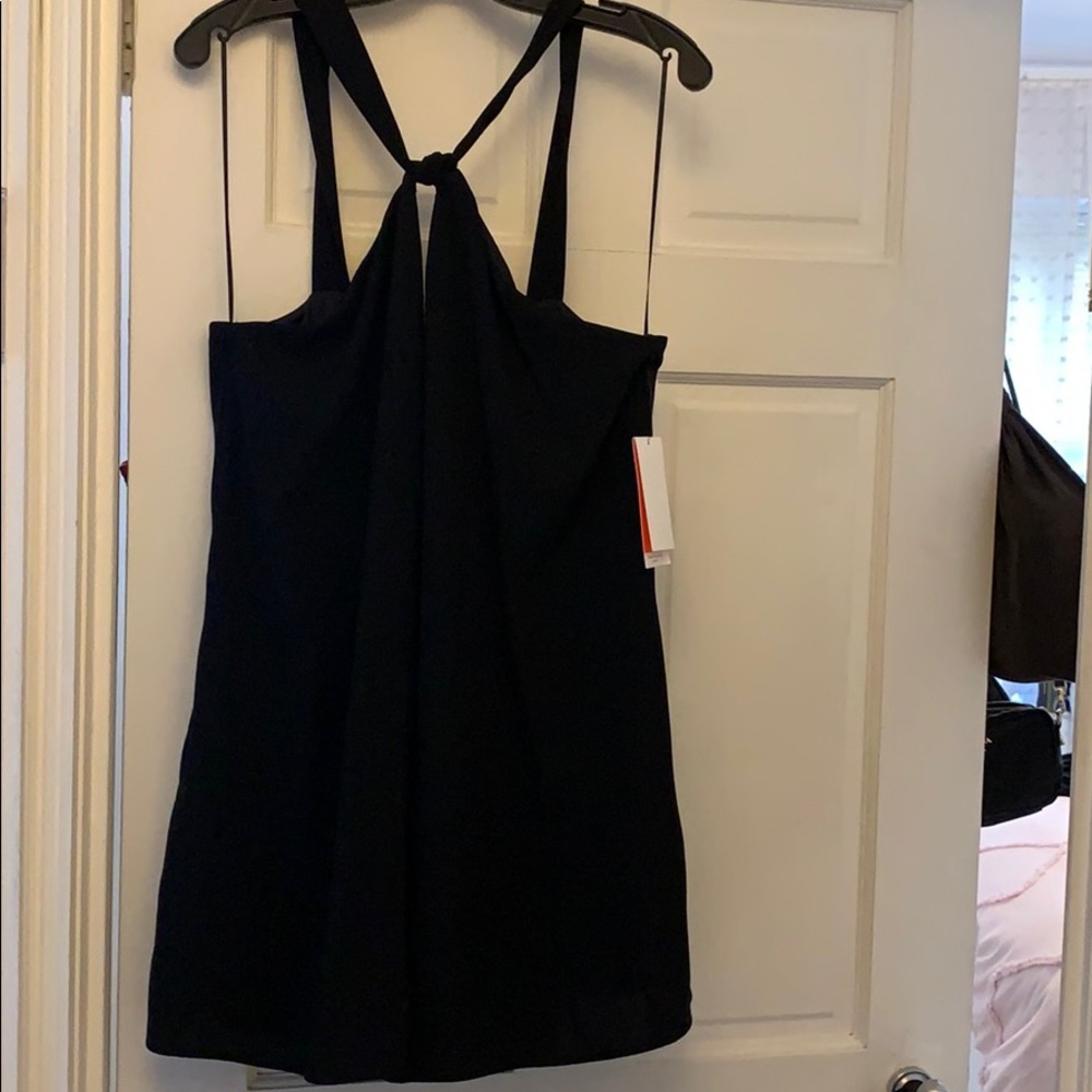 Black Zara Romper with Twist Neck